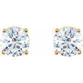 14K Yellow 1 CTW Natural Diamond Stud Earrings